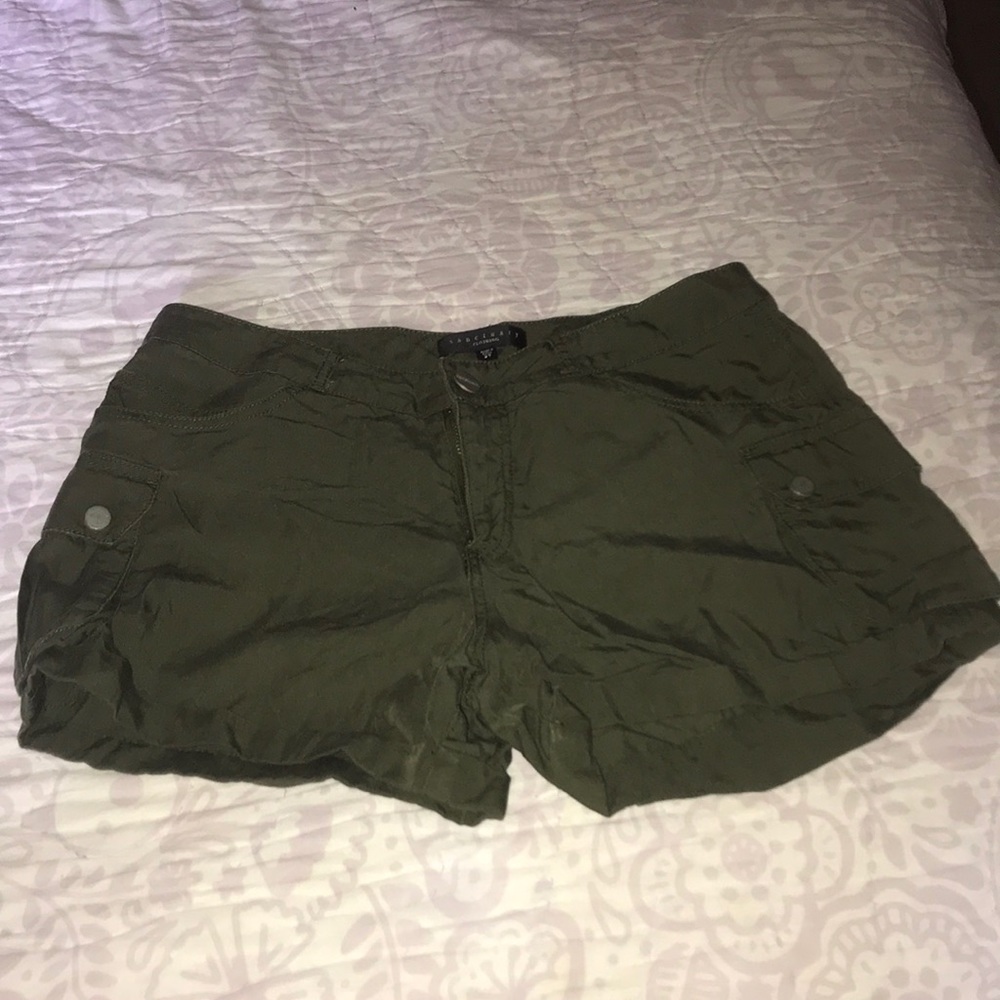 Olive Green Cargo style Shorts